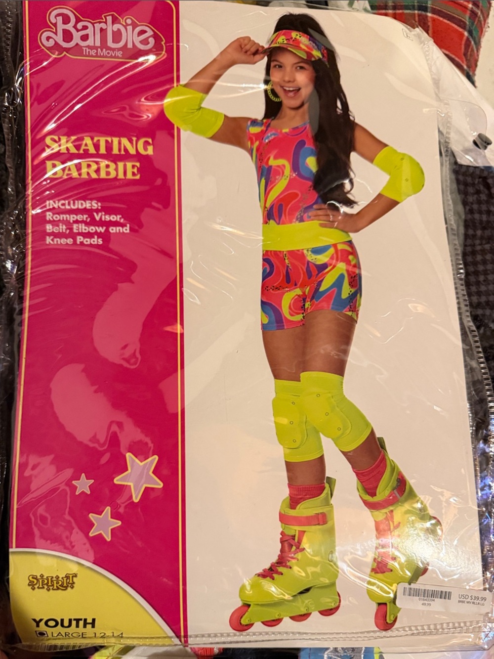 💖 Barbie Skating Costume – Size Youth Large (12–14)